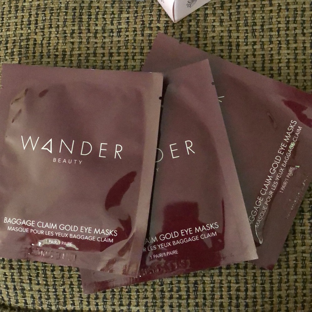 Wander Beauty; Baggage Claim Gold Eye Masks